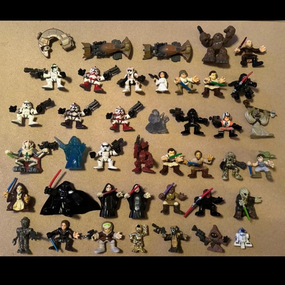 HUGE LOT Star Wars Mini Figure Hasbro 38 Characters & 3 Accessories 2000’s